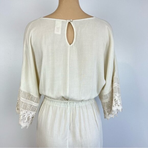 2CHILLIES Swimwear Australia Cover Boho Cream Crochet Sleeve Cover Up - Picture 12 of 13